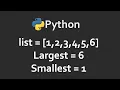 Largest And Smallest Number From List Solutions For Python 100 Exercises Program8 CodingFacts