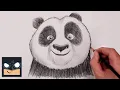 How To Draw Kung Fu Panda Pencil Sketch Tutorial Step-by-Step