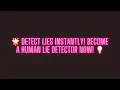Lagu Become a Human Lie Detector | Powerful Subliminal for Detecting Dishonesty \u0026 Truth 🌟