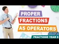 Using proper fractions as operators