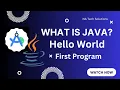 What is Java Print Hello World in Java How to Create Module in Android Studio