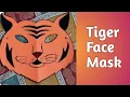 Tiger face mask Tiger mask making how to make tiger face mask animal mask making for school
