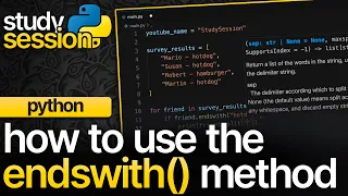 Endswith Method In Python endswith