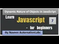 Dynamic Nature of Objects in JavaScript - Part