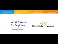 Node JS Tutorial
