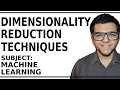 Dimensionality Reduction Techniques