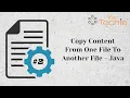 Copy Content From Source File To Target File - Jave WeTechie