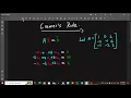 How to use Cramer s rule to solve for linear equations