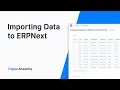 Importing Data In ERPNext