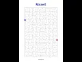 Free Printable Maze Puzzle Intermediate Brain Game