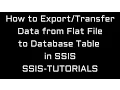 data from Flat file to Database table in SSIS Package
