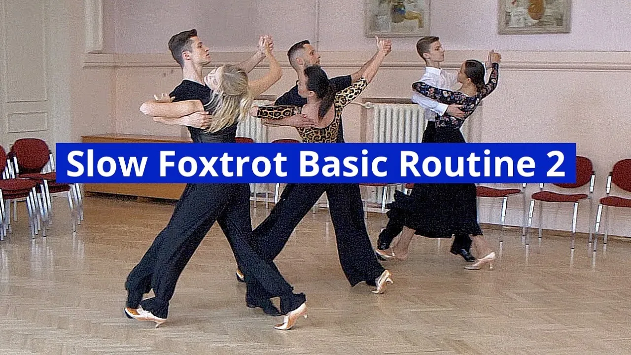 Slow Foxtrot Basic Routine 2 | Feather Step, Reverse Wave, Curved Feather, Outside Spin