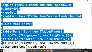 Lecture No 17 AJP Swing JTabbedPane