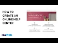 How to Create an Online Help Center