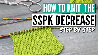 How to knit SSPK - a neater left-leaning decrease slow-mo