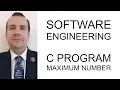 SOFTWARE ENGINEERING C PROGRAM MAXIMUM NUMBER