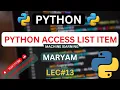 Python Access List Item Lec