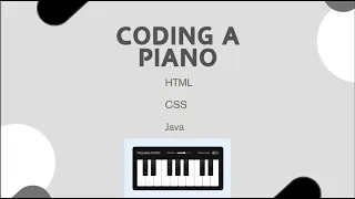 Making a Playable Piano with HTML CSS and Java