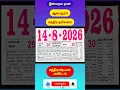 14 8 2026 Daily calendar 14 August 2026 Tamil calendar 2026