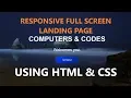 Full Screen Landing Page - Responsive Computer Conversation