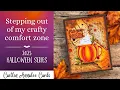 Download Lagu Stepping Out of My Crafty Comfort Zone with a Mixed Media Card Background | Trinity Stamps Pumpkin