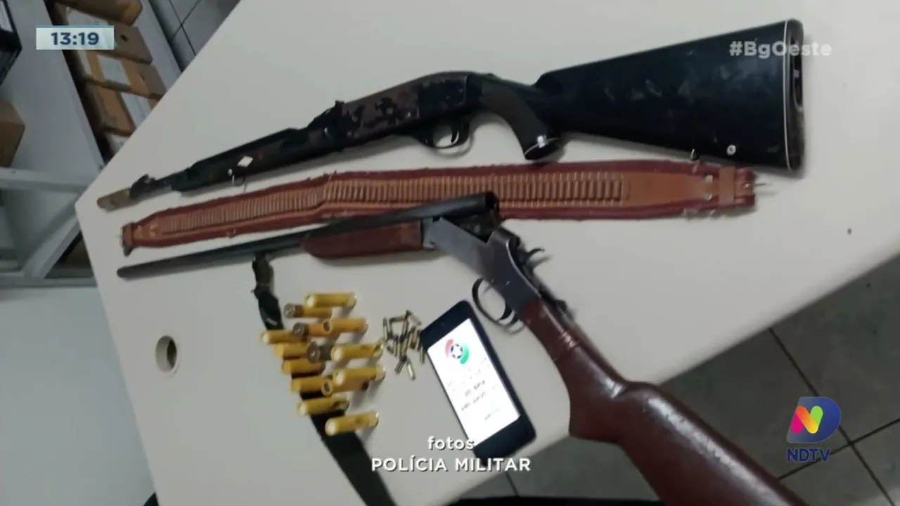 Polícia Militar prende homem e apreende duas espingardas e munição em Abelardo Luz