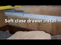 Soft close drawer bottom mount drawer slide install