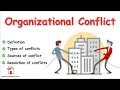 What is Organizational conflict Types Sources Resolution