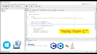Execute C program in Java with Java Native Interface JNI on Windows with Netbeans 8 2 C to Java