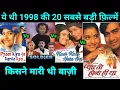 Lagu Top 20 Bollywood movies Of 1998 | With Budget and Box Office Collection | Highest Grossing film 1998