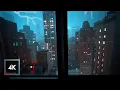 Download Lagu Thunderstorm and Rainy Night in New York City, Open Window City Soundscape for Sleep and Study