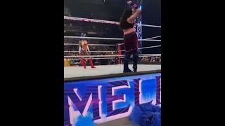 The Red Carpet Diva Melina Doing Her Famous In Ring Split At The Women S Royal Rumble 2022 