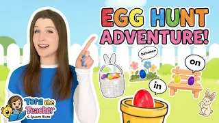 Easter Egg Hunt Game! | In, On, Under & More | Learn Prepositions for Kids