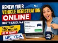 How to renew your vehicle registration online in North Carolina