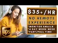 UPS is Hiring Remote plus No Remote Experience Work From Home Jobs 2026 Time 4 Day Week