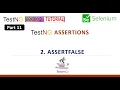 TestNG Assertions - What is assertFalse used for TestNG Framework Malayalam Tutorial