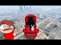 Jumping YOUTUBER CARS Across ENTIRE MAP In GTA 5...