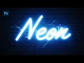 Neon Text Effect in Photoshop - Fast Easy