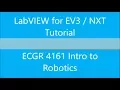 ECGR 4161 LEGO LabVIEW NXT EV3 Tutorial