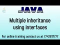 multiple inheritance in java using interface