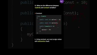 What is the difference between Readonly and Constant variables