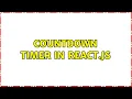 Countdown timer in React js