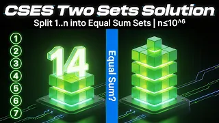 Two Sets CSES Introductory Easy