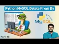 Deleting Rows in Python with MySQL DELETE FROM Clause MySQL WHERE Clause Python