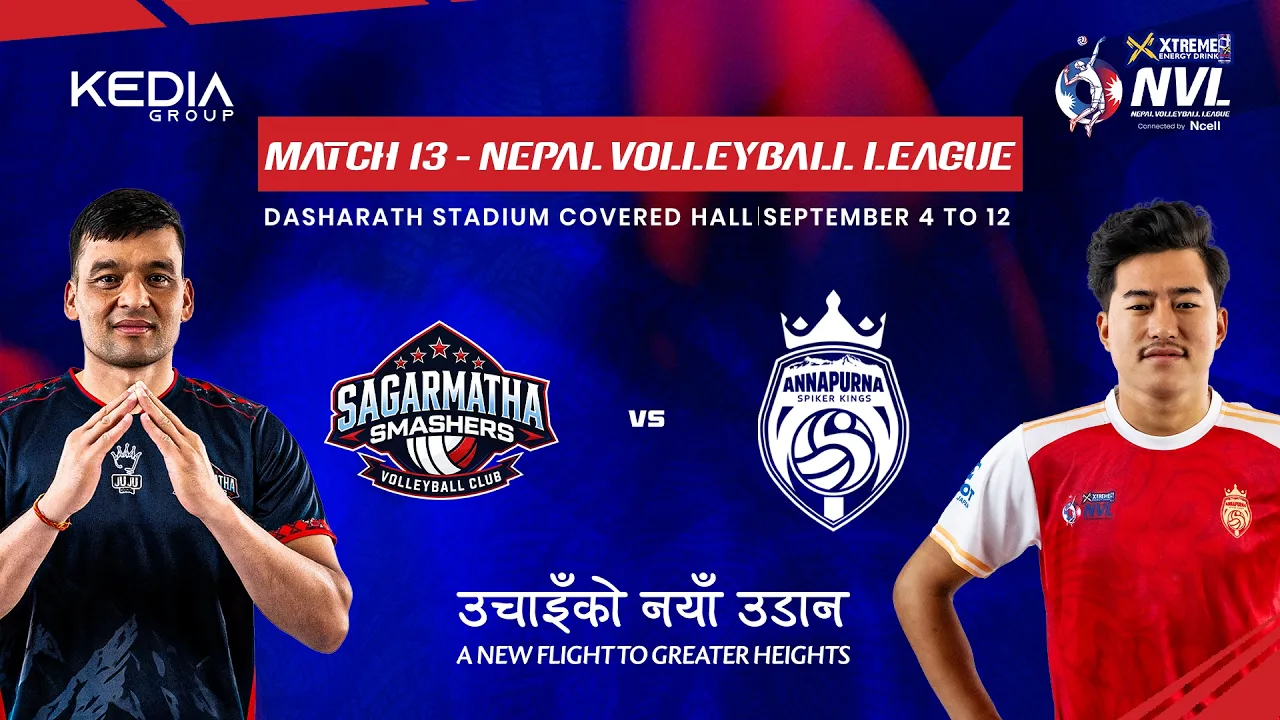 LIVE | Annapurna Spiker Kings vs Sagarmatha Smashers | Match 13 | NVL 2026