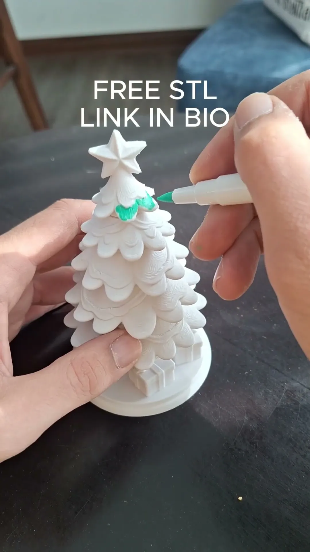 Mini Santa Claus & Hollow Gift Bag – STL File for Free