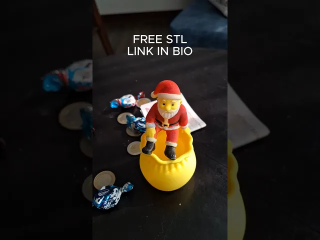 Mini Santa Claus & Hollow Gift Bag – STL File for Free video thumbnail