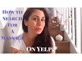 How to Search for a Massage on Yelp
