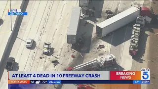 At least 3 killed in 10 Freeway pileup