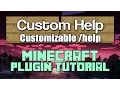 Custom Help Plugin Minecraft Tutorial 1 11